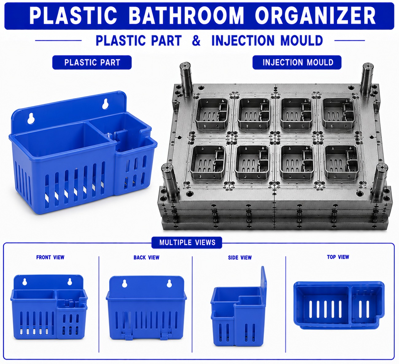 Plastic Bathroom Organizer Mould and Moulding Service